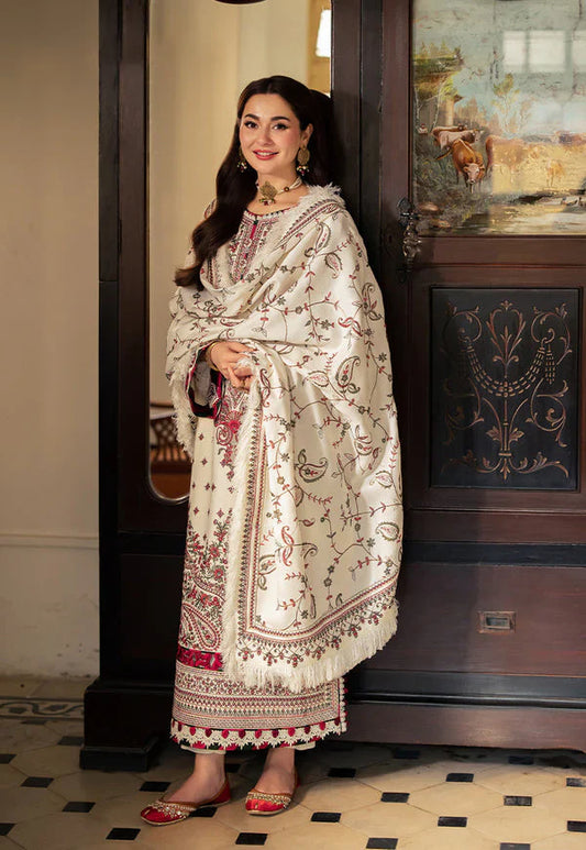 3 PC - EMBROIDERED DHANAK SUIT-AB168