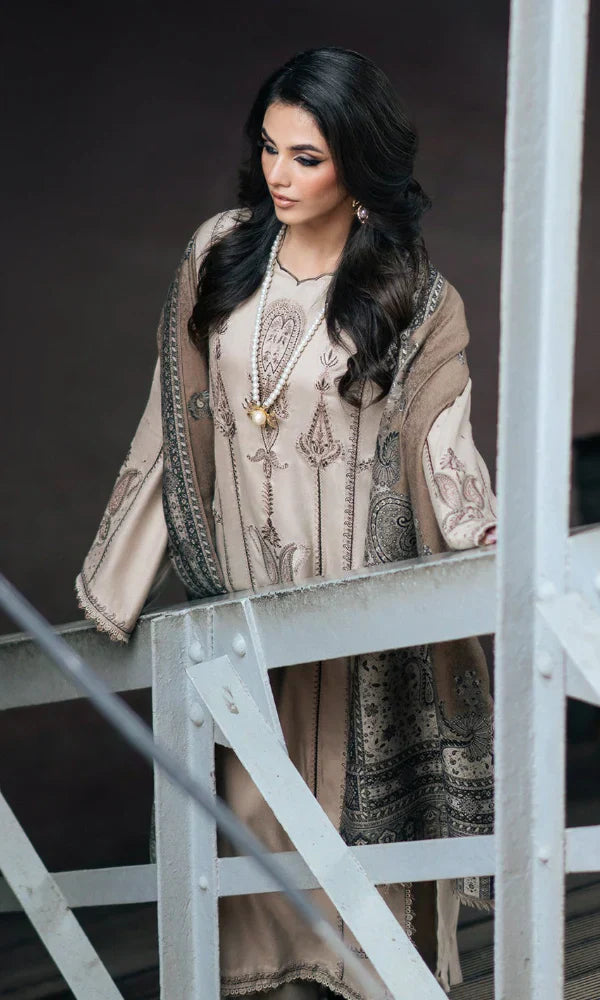 3 PC - EMBROIDERED DHANAK SUIT-AB149