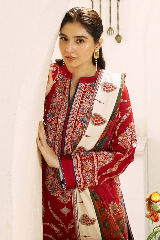 3 PC - EMBROIDERED DHANAK SUIT-AB146